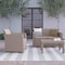 Flash Furniture 4 Piece Light Gray Outdoor Faux Rattan Set DAD-SF-112T-CRC-GG - alternate 2
